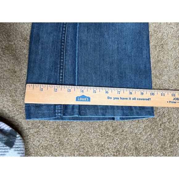 LOLE size 10 jeans, blue organic cotton flare leg low-rise boho hippie - Picture 11 of 12